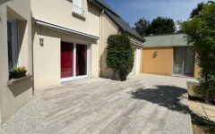 Terrasse en bordures haute couture, Dm profil, grs crame et Hydrostar