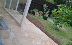 Terrasse en dallage sur plots