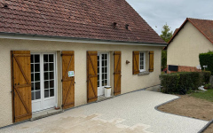 Terrasse en  grs crame, Hydrostar et Pav la couture