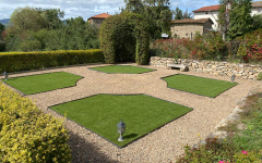 All�e en gazon synth�tique et pavage