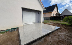 Terrasse en bordures haute couture, Dm profil� et gr�s c�rame