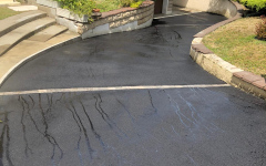 All�e de garage en enrob� � chaud