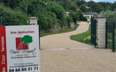Chemin en Gravistar� et Pav� la couture�