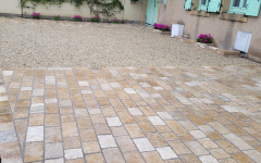 Cour en Alv�ostar�, pavage  pierra nature