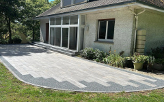 Terrasse en Dm profil�, gr�s c�rame et Hydrostar�