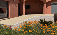 Cour et entr�e de maison en Alv�ostar, Hydrostar et pavage